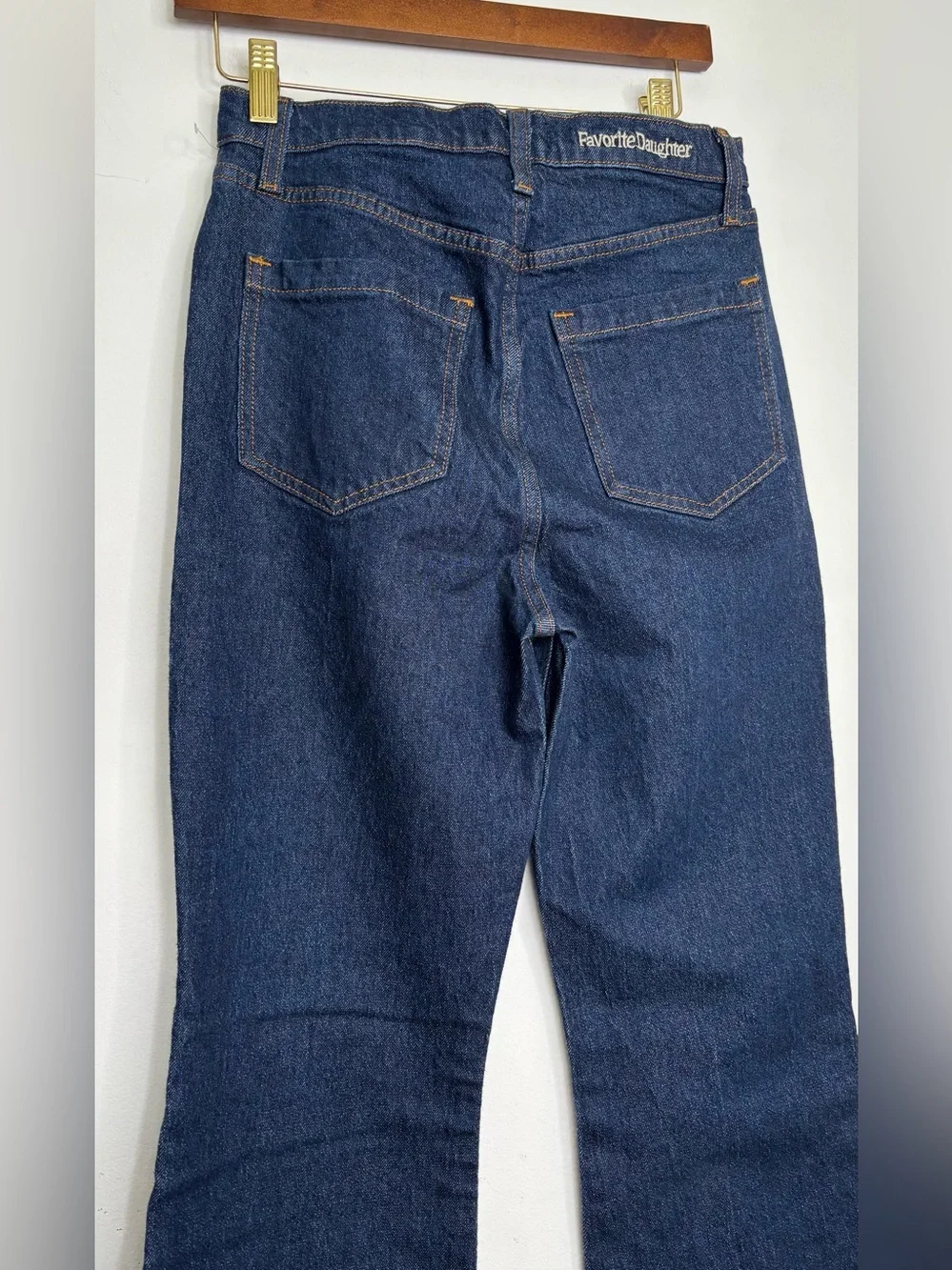 Favorite Daughter Valentina Super High Rise Flare Jeans Pepper 27 Dark Wash
